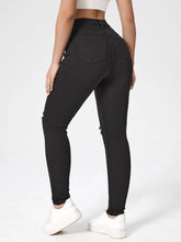 High Waist Ripped Skinny Jeans